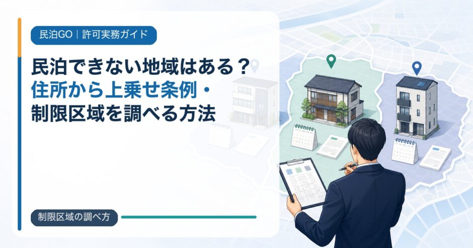 民泊できない地域はある？住所から上乗せ条例・制限区域を調べる方法