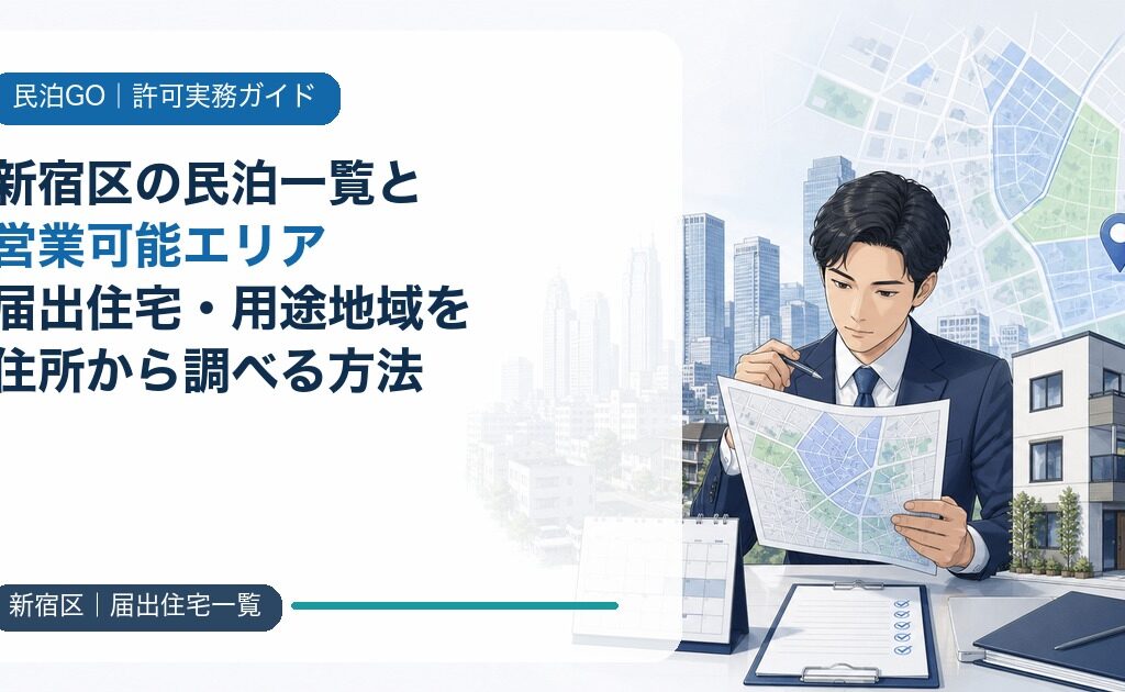 新宿区の民泊一覧と営業可能エリア｜届出住宅・用途地域を住所から調べる方法