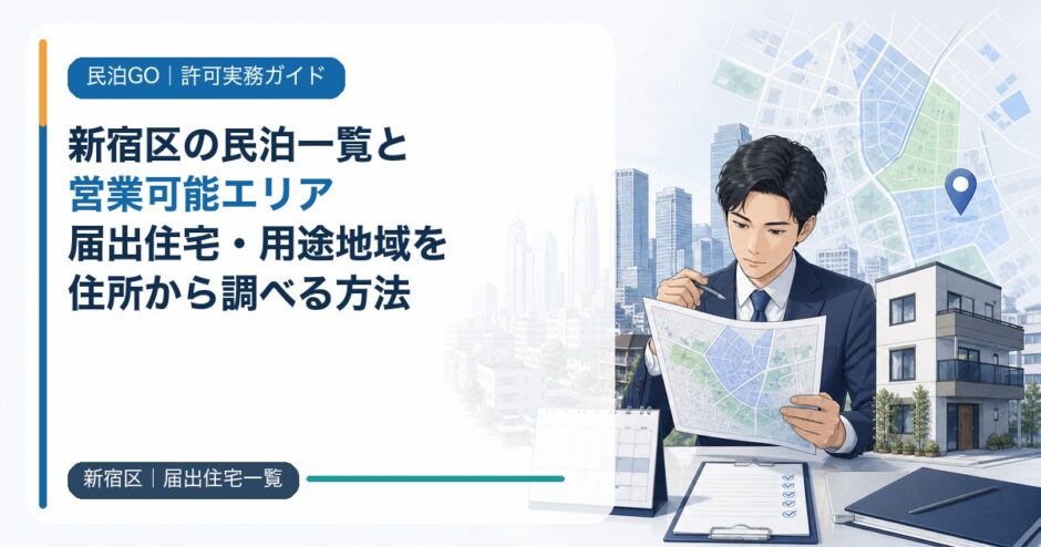 新宿区の民泊一覧と営業可能エリア｜届出住宅・用途地域を住所から調べる方法