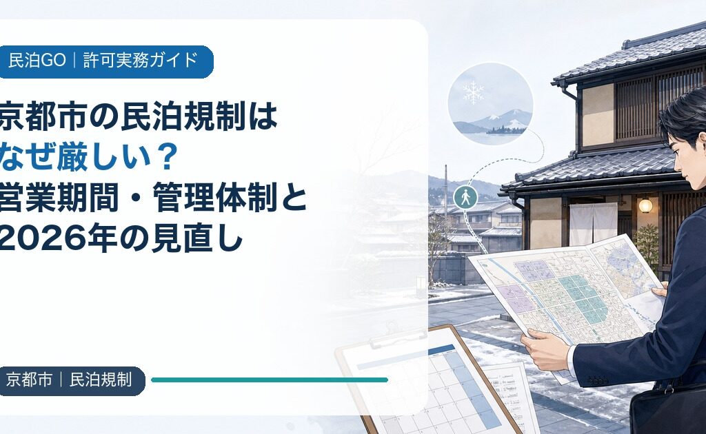 京都市の民泊規制はなぜ厳しい？営業期間・管理体制と2026年の見直し