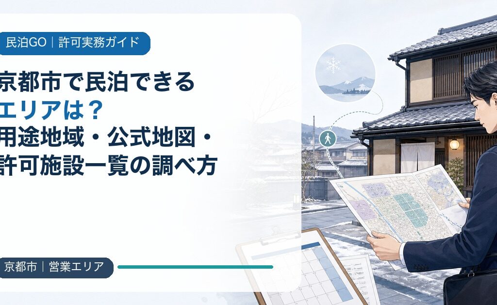 京都市で民泊できるエリアは？用途地域・公式地図・許可施設一覧の調べ方