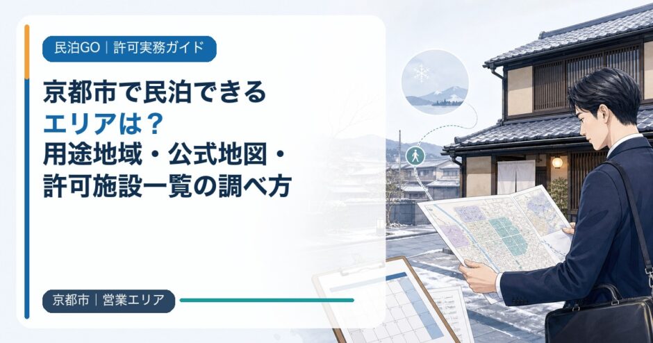 京都市で民泊できるエリアは？用途地域・公式地図・許可施設一覧の調べ方