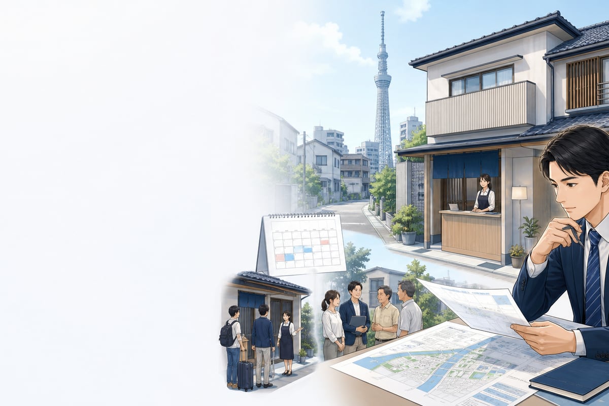 墨田区の民泊営業日と常駐例外を確認するイメージ