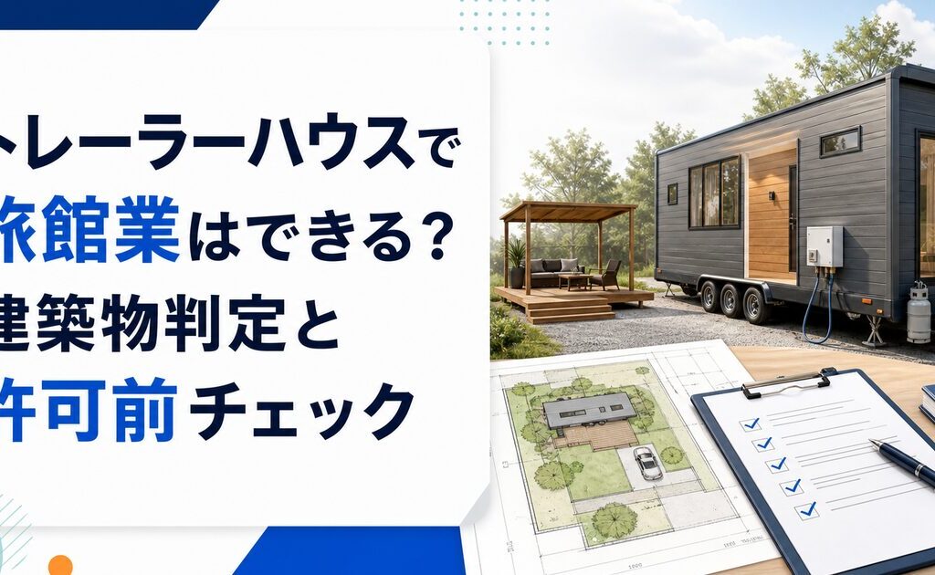 トレーラーハウスで旅館業はできる？建築物判定と許可前チェック
