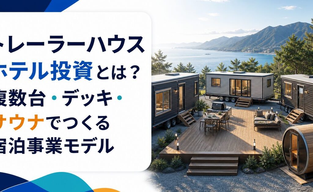 トレーラーハウスホテル投資とは？複数台・デッキ・サウナでつくる宿泊事業モデル
