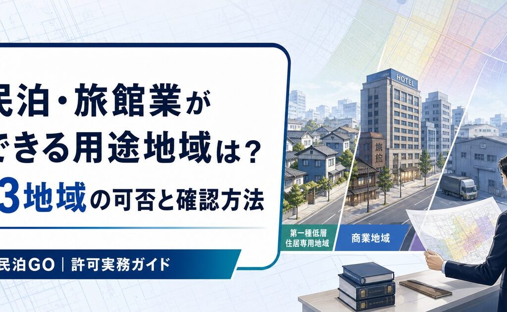 民泊・旅館業ができる用途地域は？13地域の可否と確認方法