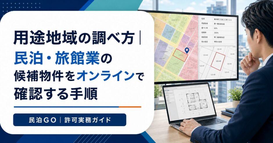用途地域の調べ方｜民泊・旅館業の候補物件をオンラインで確認する手順