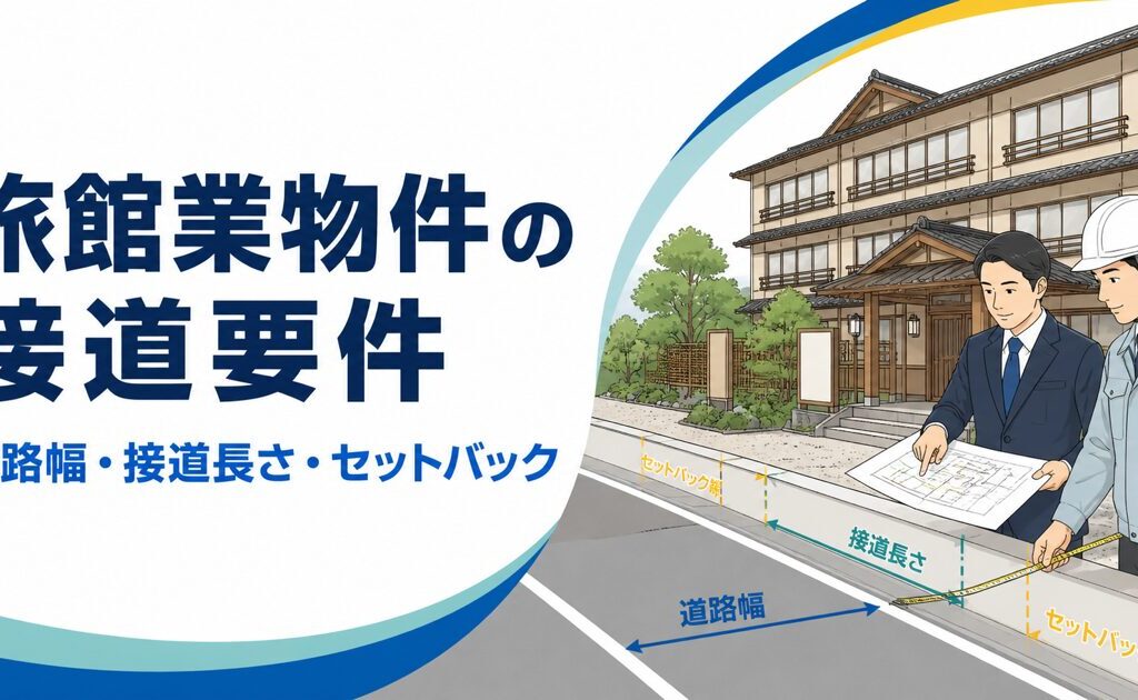 旅館業物件の接道要件｜道路幅・接道長さ・セットバックを契約前に確認