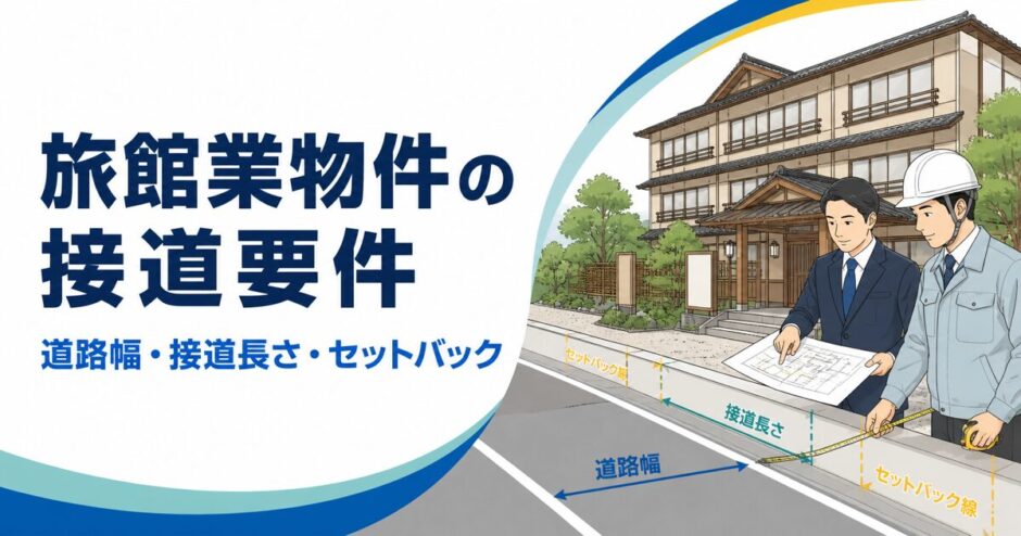 旅館業物件の道路幅・接道長さ・セットバックを調べる行政書士と建築士