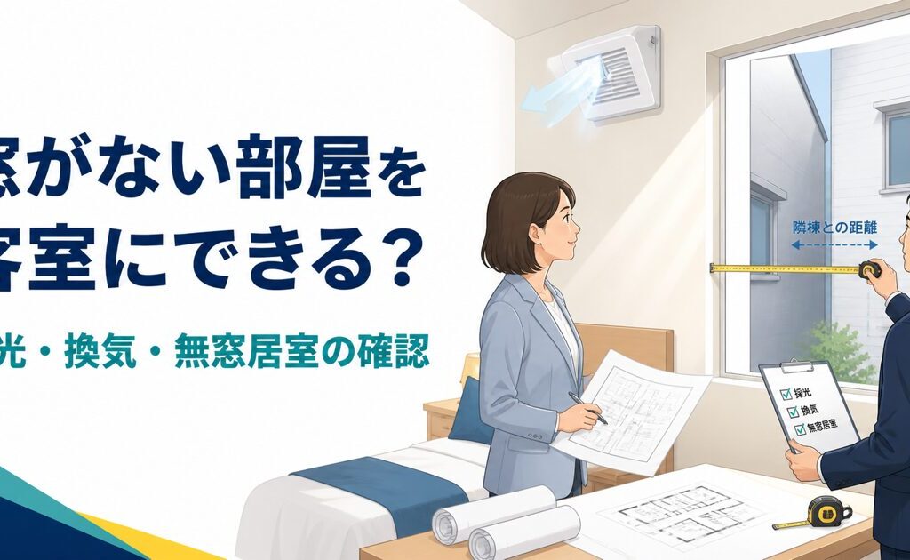 窓がない部屋を民泊・旅館業の客室にできる？採光・換気・無窓居室の確認