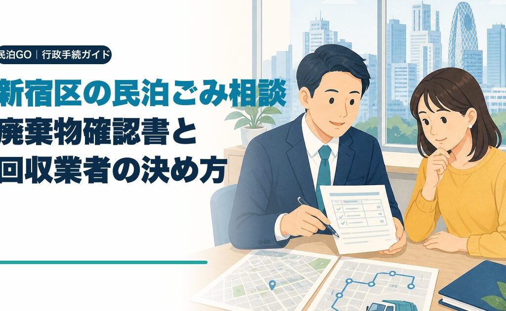 新宿区の民泊ごみ相談｜廃棄物に関する確認書と回収業者を決める手順