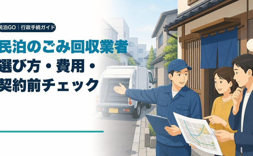 民泊のごみ回収業者の選び方｜費用・許可・回収条件と契約前チェック