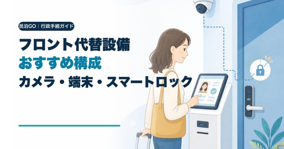 民泊・旅館業のフロント代替設備おすすめ構成｜カメラ・端末・スマートロックの選び方のアイキャッチ画像