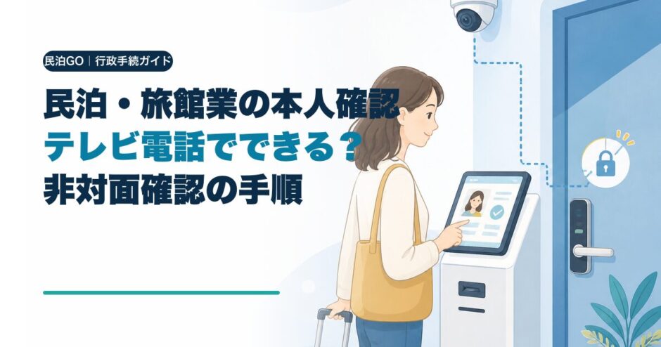 民泊・旅館業の本人確認はテレビ電話でできる？非対面確認の手順のアイキャッチ画像