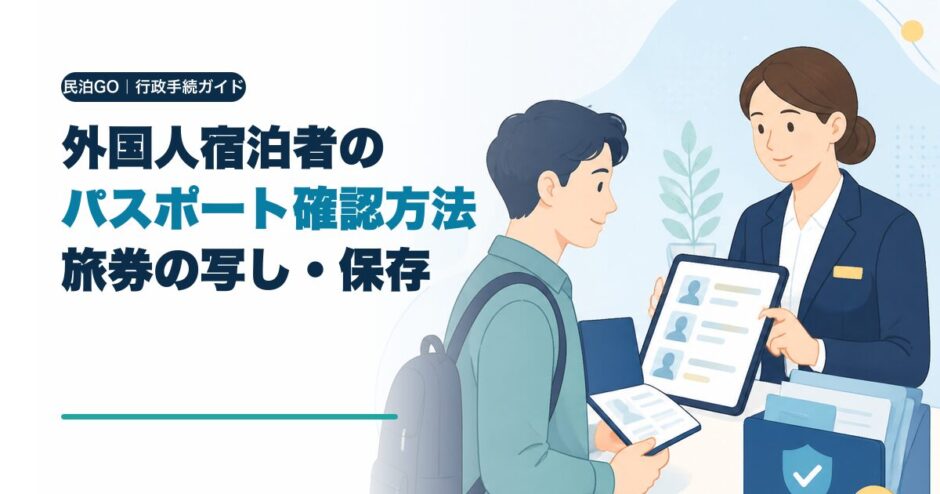 外国人宿泊者のパスポート確認方法｜旅券の写し・保存・拒否時対応のアイキャッチ画像
