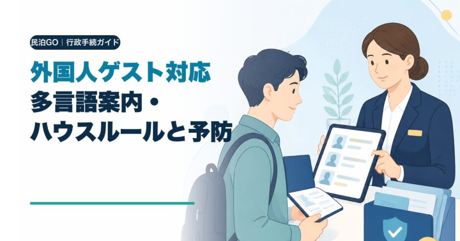 民泊の外国人ゲスト対応｜多言語案内・ハウスルール・トラブル予防のアイキャッチ画像