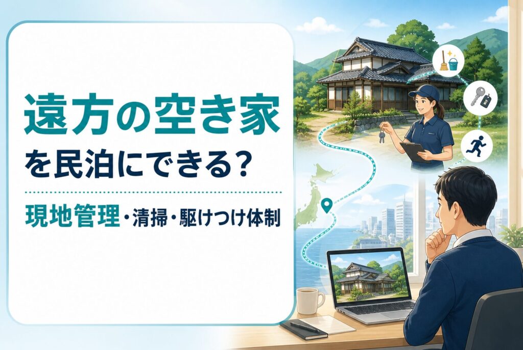 遠方の空き家を民泊にできる？現地管理・清掃・駆けつけ体制の作り方