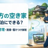 遠方の空き家を民泊にするための現地管理・清掃・駆けつけ体制を解説するアイキャッチ画像