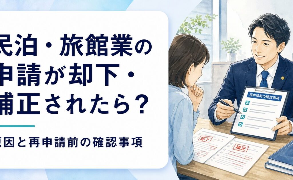 民泊・旅館業の申請が却下・補正されたら？原因と再申請前の確認事項