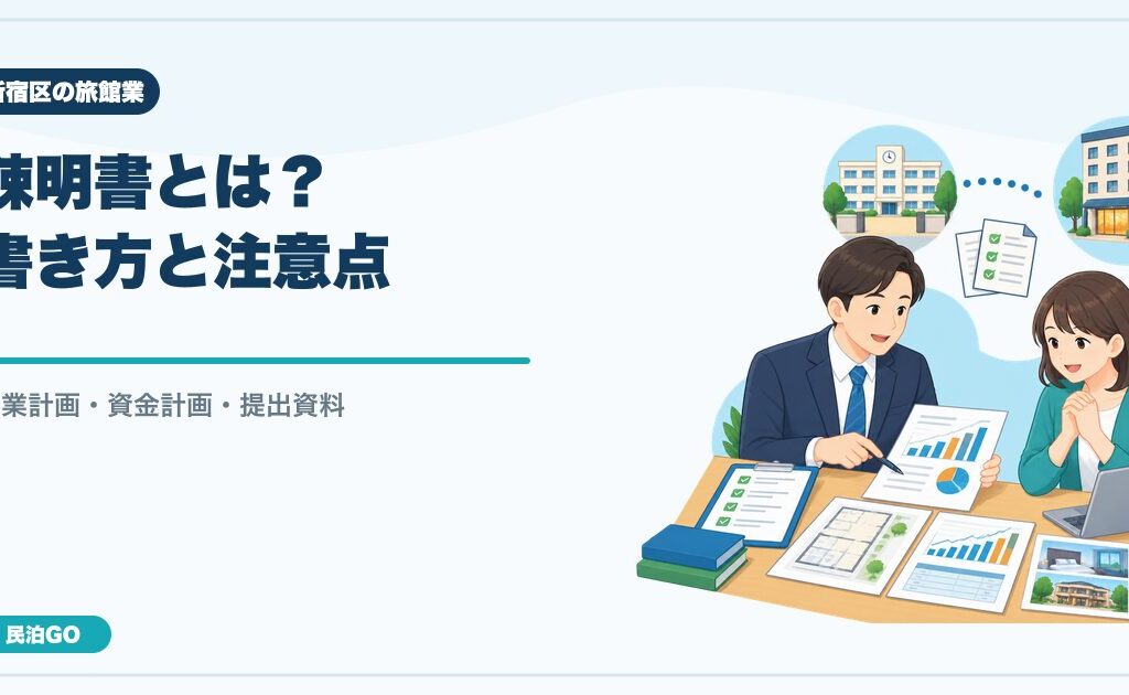 新宿区の旅館業で必要な疎明書とは？書き方・記載内容・提出時の注意点